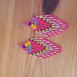 Hand beaded earrings